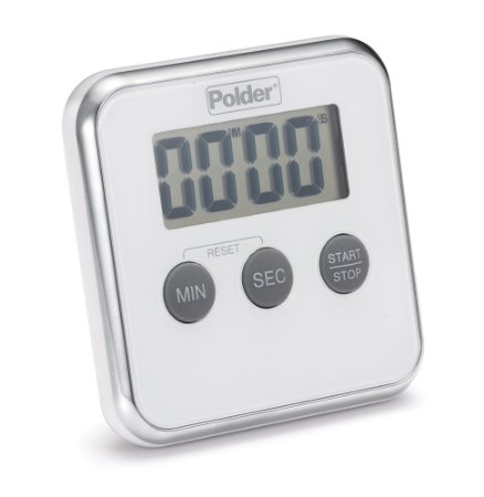 Polder TMR-606-90BBB Digital Kitchen Timer, White