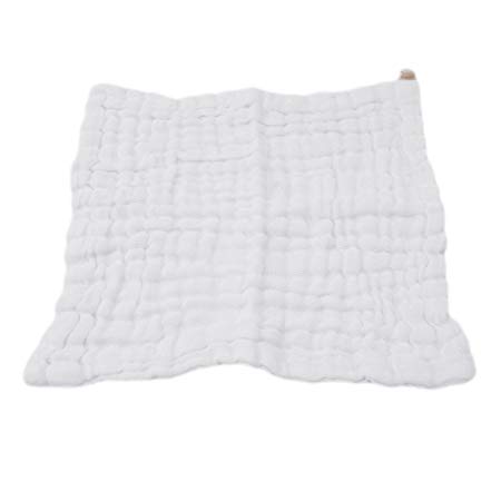 Lalang Baby Washcloths Bath Towels Muslin Towel Reusable Wipes Newborn Baby Soft Face Towels (white)