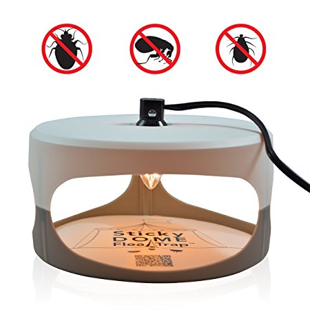 Aspectek Flea Trap, Pest Control Indoor Electric Flea Killer with 2 glue discs, Effective against fleas, mosquitoes and other small insects