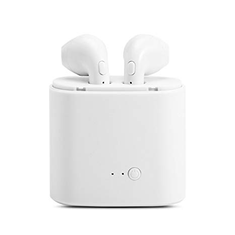 Zerone Twins True Wireless Earbuds HBQ-i7 TWS In-Ear Bluetooth 4.2 Stereo Earphones with Charging Dock for IOS/Android Devices White