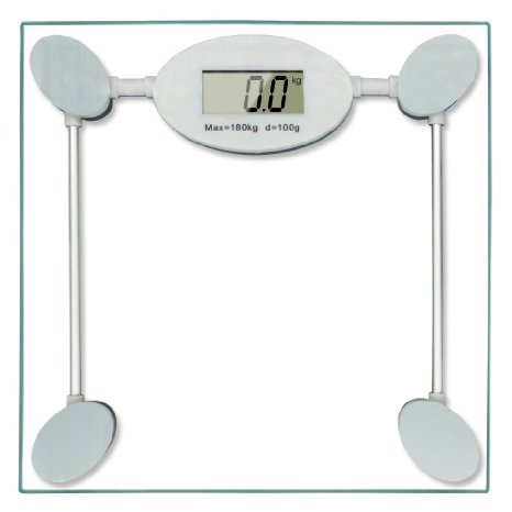 Rusee High Accuracy Precision Digital Body Weight Bathroom Fat Glass Scale, "Smart Step-On" Technology 400lb/180kg