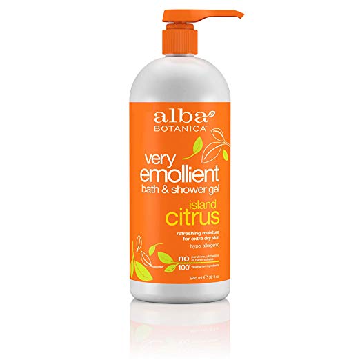 Alba Botanica Very Emollient Island Citrus Bath & Shower Gel, 32 oz.