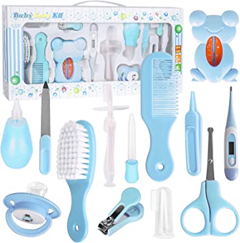 Joyeee Baby Grooming Kit, 13pcs Portable Baby Care Kit with Storage Case Baby Essentials Healthcare Kit Nursery Baby Brush and Comb Set for Newborn Infant Toddler Healthcare & Grooming