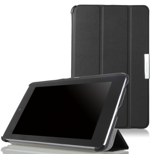 MoKo Google Nexus 7 Case - Ultra Slim Lightweight Smart-shell Stand Cover Case for Google Nexus 7 inch Tablet by ASUS, BLACK (with Smart Cover Auto Wake/Sleep)