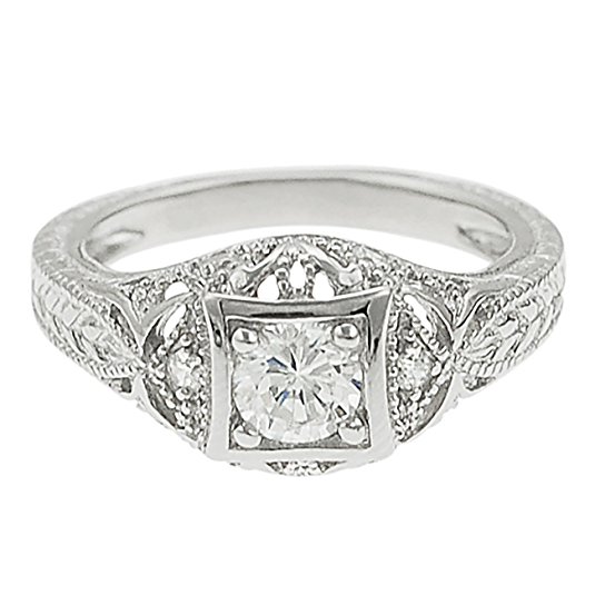 Sterling Silver Pave-style Cubic Zirconia Ring Hypoallergenic