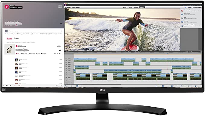 LG 34UM88C-P 34-Inch 21:9 UltraWide QHD IPS Monitor with USB Quick Charge