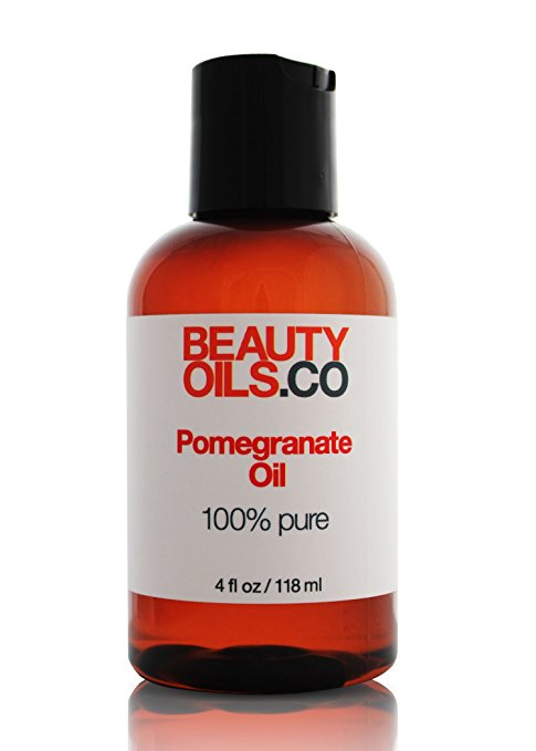 BEAUTYOILS.CO Pomegranate Seed Oil Moisturizer - 100% Pure Cold Pressed Beauty Face Oil (4 fl oz)