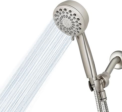 Waterpik High Pressure Hand Held Shower Head with Hose, PowerPulse Massage 7-Mode, Brushed Nickel XPB-769ME