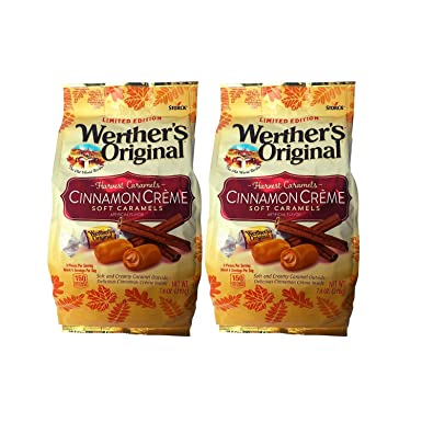 Werthers Original Harvest Caramels Limited Edition Cinnamon Creme Soft Caramels 7.4 Oz (Pack of 2)