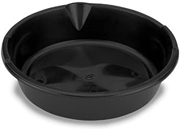 Lumax LX-1628 Black 6 Quart Plastic Drain Pan. to Collect The Oil in Oil Changes. The Rugged, Oil Resistant All-Purpose Plastic Pan Will not Rust or Dent. Easy Cleaning.