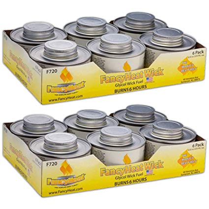 Chafing Dish Fuel Cans – Includes 12 Glycol Wick Chafing Fuels, Burns for 6 Hours (8.0 OZ) for your Cooking, Food Warming, Buffet and Parties.