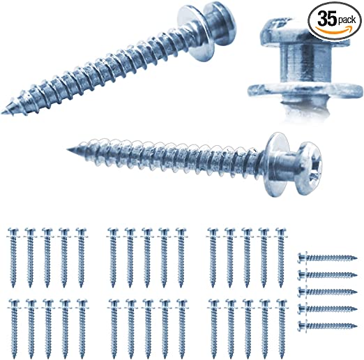 Ansoon Bear Claw Double-Headed Wall Picture Screws, 4-in-1 Picture Drywall Hanging Hooks Screw for Pictures, D-Rings, Sawtooth, Wire Holding Up to 30 Pounds for Hanging and Mounting (Blue Zinc, 35)