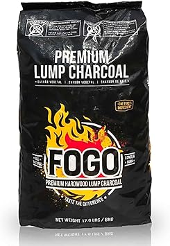 FOGO 17.6-Pound Premium Hardwood LUMP Charcoal Black Bag