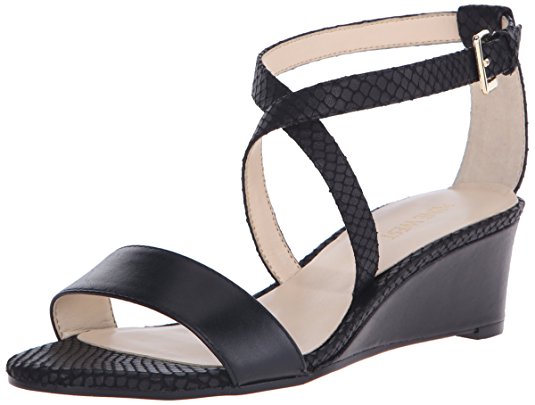 Nine West Women's Lacedress Leather Wedge Sandal