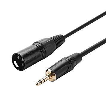 3.5mm to xlr, CableCreation 10 Feet 3.5mm (1/8 Inch) TRS Stereo Male to XLR Male Cable for iPhone, iPod, tablet,laptop and more.Black