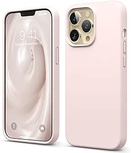 elago Liquid Silicone Case Kompatibel mit iPhone 13 Pro Hülle (6,1"), Hochwertiges Silikon, Rundumschutz Handyhülle : 3-Layer Struktur Schutzhülle, Kratzfestes Weiches Mikrofaserfutter (Rosa)