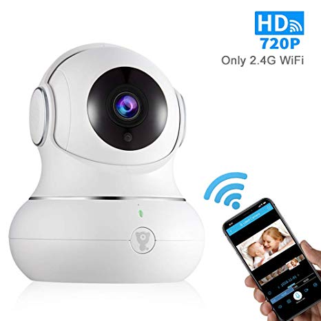 720P Indoor Wireless WiFi Home IP Security Camera - Littlelf Panoramic Camera with PTZ, 2-Way Audio, Night Vision, Remote Monitor with iOS & Android App, Micro SD Card or Cloud Storage