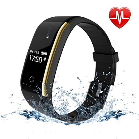 HOMEWINS Fitness Tracker, Smart Bracelet IP68 Waterproof Bluetooth Smart Remote Self-Timer Smart Watch Activity Tracker Calorie Counter Band Sleep Monitor For Android iOS Phone
