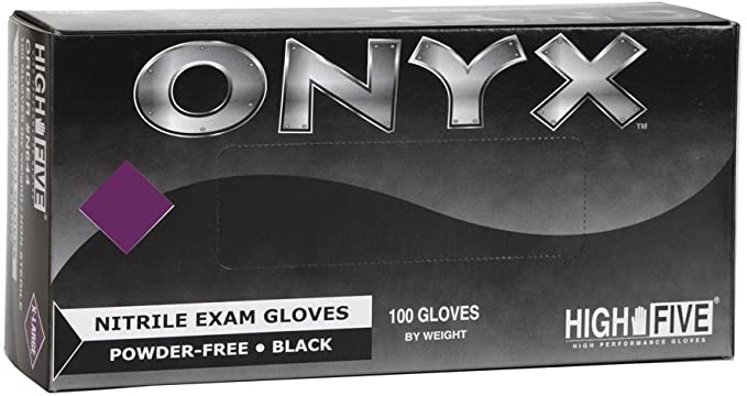 High Five Onyx Nitrile Exam Gloves, X-Large, 100 Gloves