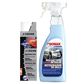 Sonax Combo of Xtreme Brilliant Shine Detailer and Xtreme Microfibre Cloth