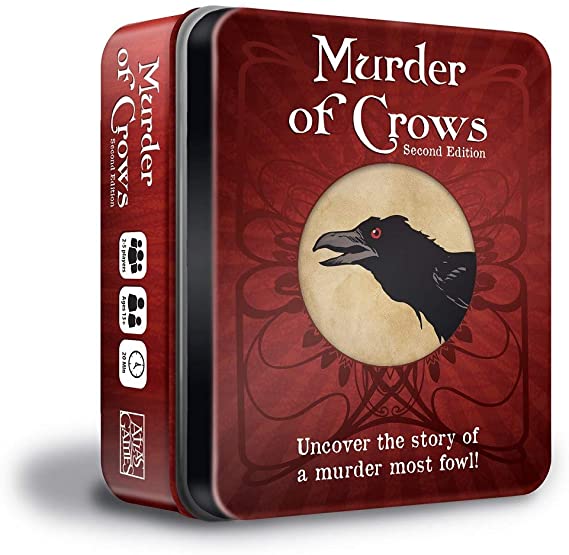 Atlas Games ATG01342 Murder of Crows 2nd Edition (Tin, Tarot Size Cards) Card Game