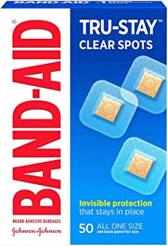 Clear Spots Bandages for Discreet First Aid, All One Size, 1 Pack of 50 Count