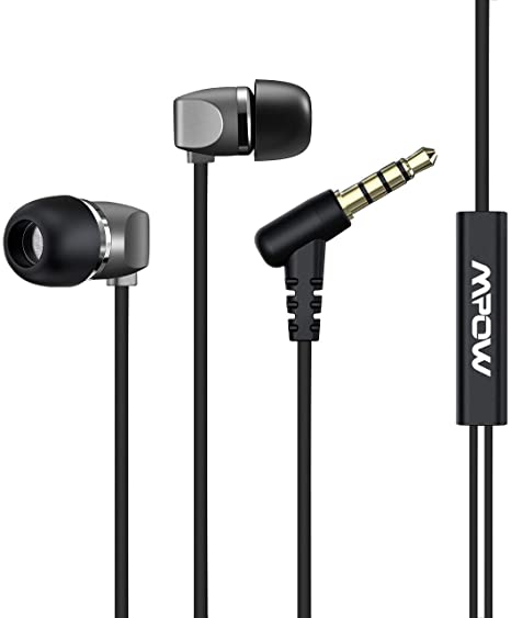 Mpow Wired Earphone in-Ear Headphone, Inline Control, Built-in Mic, Light-Weight, Stereo for iPhone, iPod, iPad, Samsung, Smartphones, MP3 Player