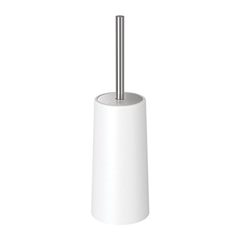 Toilet Brush and Holder,Strong Bristles Good Grips Hideaway Compact Long Brush and Heavy Enough for Bathroom Toilet,Easy Storage Toilet Brush(White)
