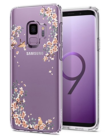 Spigen Liquid Crystal Galaxy S9 Case with Light but Durable Flexible Clear TPU Protection for Samsung Galaxy S9 (2018) - Blossom Nature