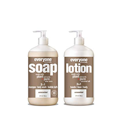 Everyone Soap & lotion combo unscented, 32 oz, 2Count