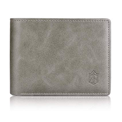 Wallet for Men-Bifold Slim Wallets Front Pocket Wallet With Effective RFID Blocking & 2 ID Windows