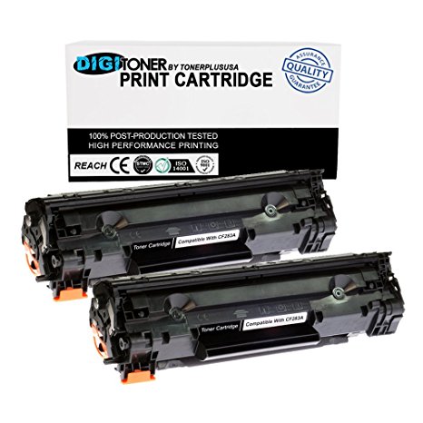TonerPlusUSA Compatible Toner Cartridge Replacement for HP CF283A ( Black , 2-Pack )