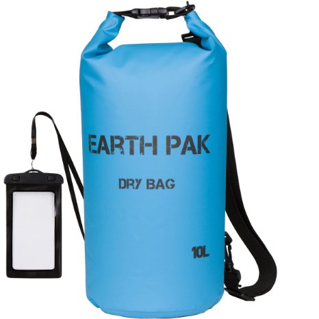 Earth Pak- Waterproof Dry Bag - Roll Top Dry Compression Sack Keeps Gear Dry for Kayaking, Beach, Rafting, Boating, Hiking, Camping and Fishing