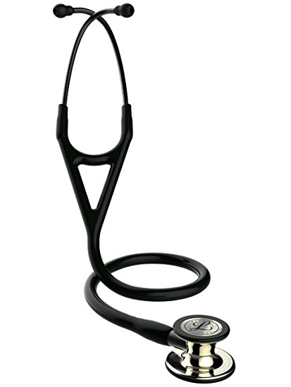 3M Littmann 6179 Cardiology IV Stethoscope, Champagne-Finish Chestpiece, Black Tube, Smoke Stem and Headset, 27"