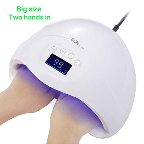 SUN 5P 48W nail polish curing lamp with 4 timer setting big size and screen display