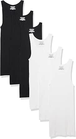 Amazon Essentials Men's Tank Undershirts, Pack of 6