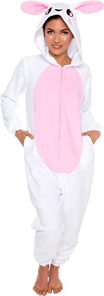 Slim Fit Animal Pajamas - Adult One Piece Cosplay Bunny Costume by Silver Lilly