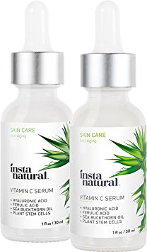 InstaNatural Vitamin C Serum - 100 Days of Age Defying Benefits, With Hyaluronic Acid & Vitamin E, Brighten & Defend, Anti-Aging, Wrinkle Reducer & Sun Damage Corrector