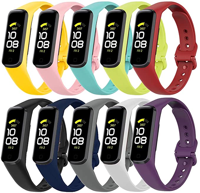 Tkasing Compatible with Samsung Galaxy Fit 2 Strap Bands,Soft Silicone Replacement Watch Bands for Samsung Galaxy Fit 2 R220 for Women Men
