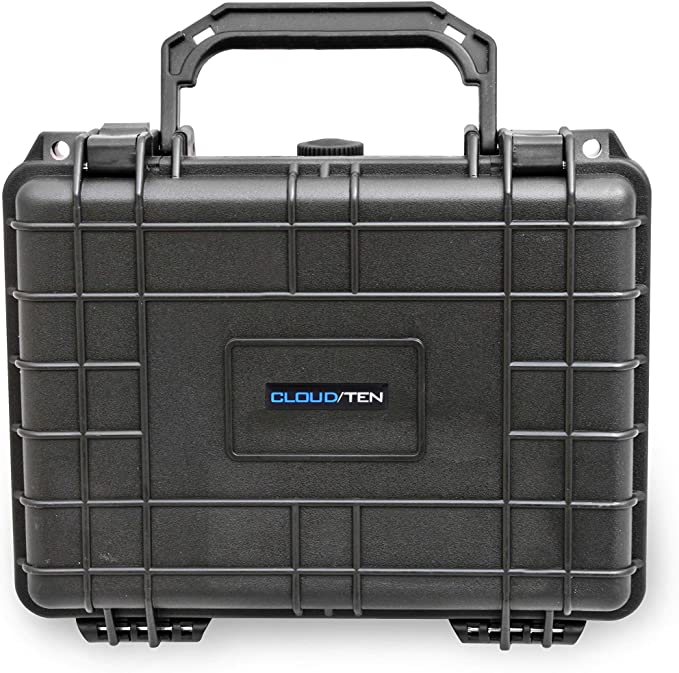 Cloudten 9 inch Airtight Case with Impact Absorbing Customizable Foam, Includes Case Only