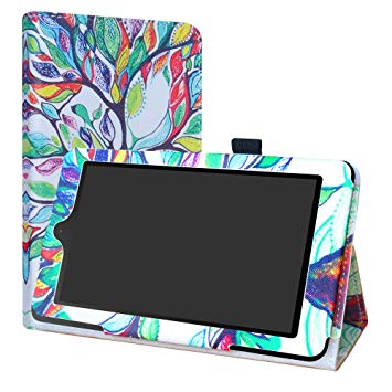 NOOK Tablet 7 2016 Case,LiuShan PU Leather Slim Folding Stand Cover for 7" NOOK Tablet 7 2016 Android Tablet,Love Tree