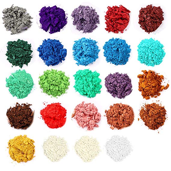 Mica Powder, Making Colorants, Handmade Soap Making Tools, Powder Pigments, Soap Liquid, 24 Colors, Resin Dyestuffs Candle Making, Eye Shadow, Blush, Nail Art, Resin Jewelry, Artist, Craft Projects