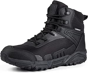 FREE SOLDIER Men's Waterproof Hiking Boots Lightweight Work Boots Military Tactical Boots Durable Combat Boots