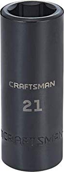 CRAFTSMAN Deep Impact Socket, Metric, 1/2-Inch Drive, 21mm (CMMT16081)