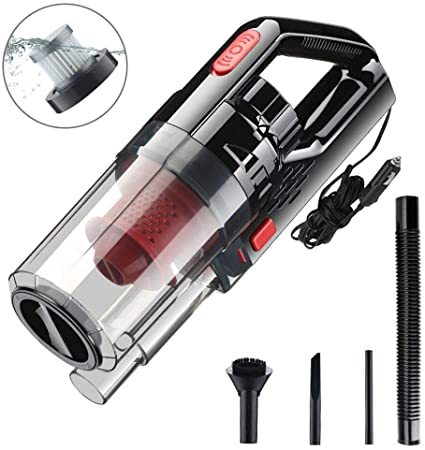 VISLONE Car Vacuum Cleaner High Power DC 12V 150W 6000PA Wet Dry Handheld Portable Auto Interior Vacuum Cleaner for Car Household Handheld Mini Small Vacuums