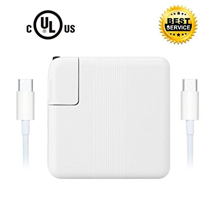 61W 45W 29W USB-C Power Adapter,Replacement Charger for Apple New Macbook Pro 13-Inch(2016,2017),Macbook 12-Inch(2015),iPhone X/8/8 Plus,Ipad Pro With a USB-C to USB-C Cable(White)