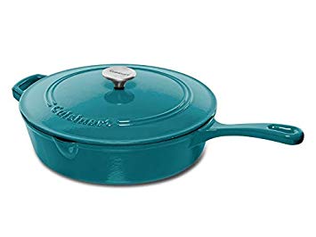 Cuisinart Cast Iron Chicken Fryer, Teal, 12"