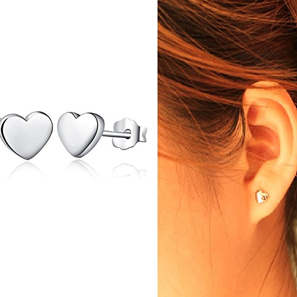 CIShop 925 Sterling Silver Heart Earrings-Lady Love Earrings (Allergy-Prevention) by CIS
