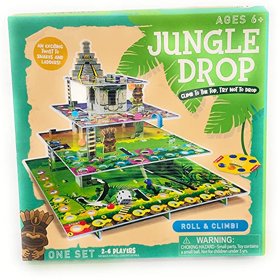 3D Roll & Climb! Jungle Drop Game (2-6 Players)