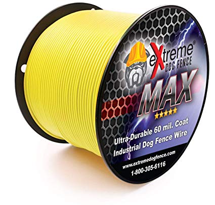Maximum Performance Dog Fence Wire - Ultra Thick 60 Mil Polyethylene Protective Jacket - Designed for Max Life Reliability and Low Signal Loss - Universal Compatible